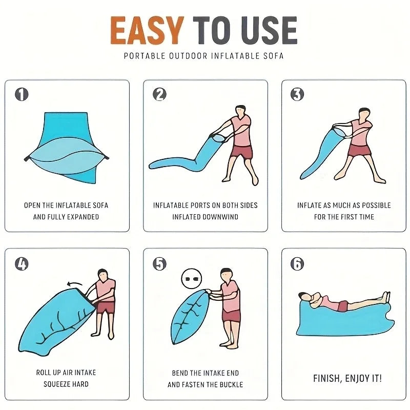 Sofá Inflável PopLounge - 5 segundos