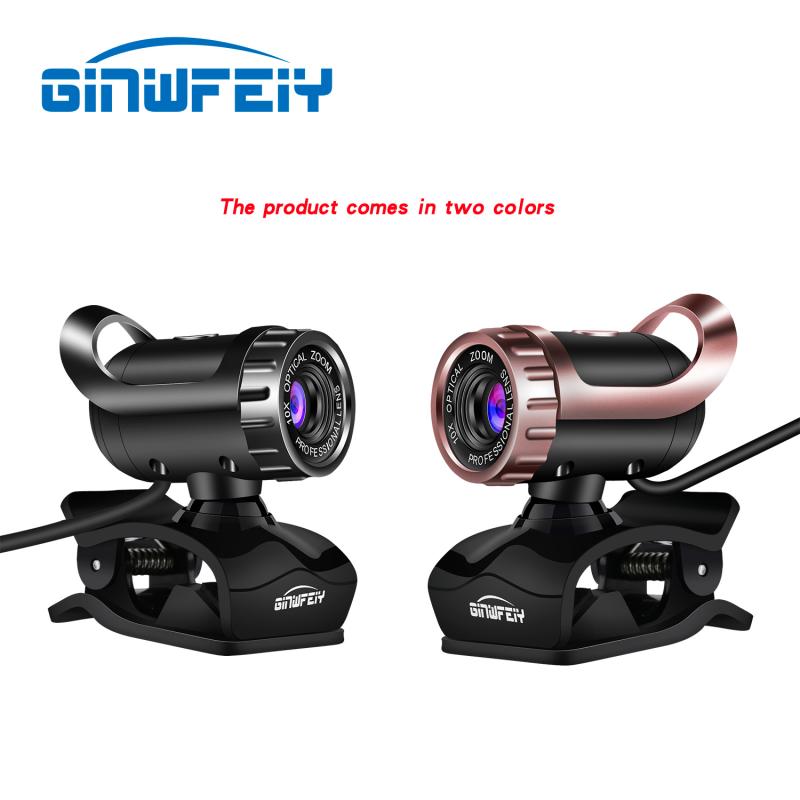 Câmera web rotativa USB 480p 360 graus com microfone