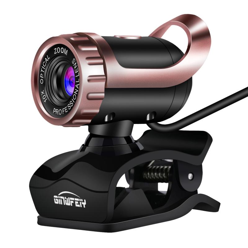 Câmera web rotativa USB 480p 360 graus com microfone