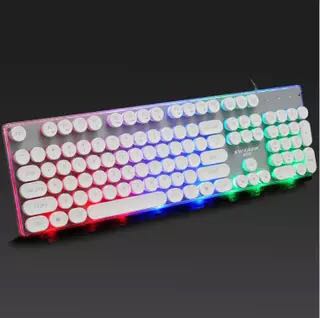 Teclado Mecânico de Máquina de Escrever Estilo Steampunk