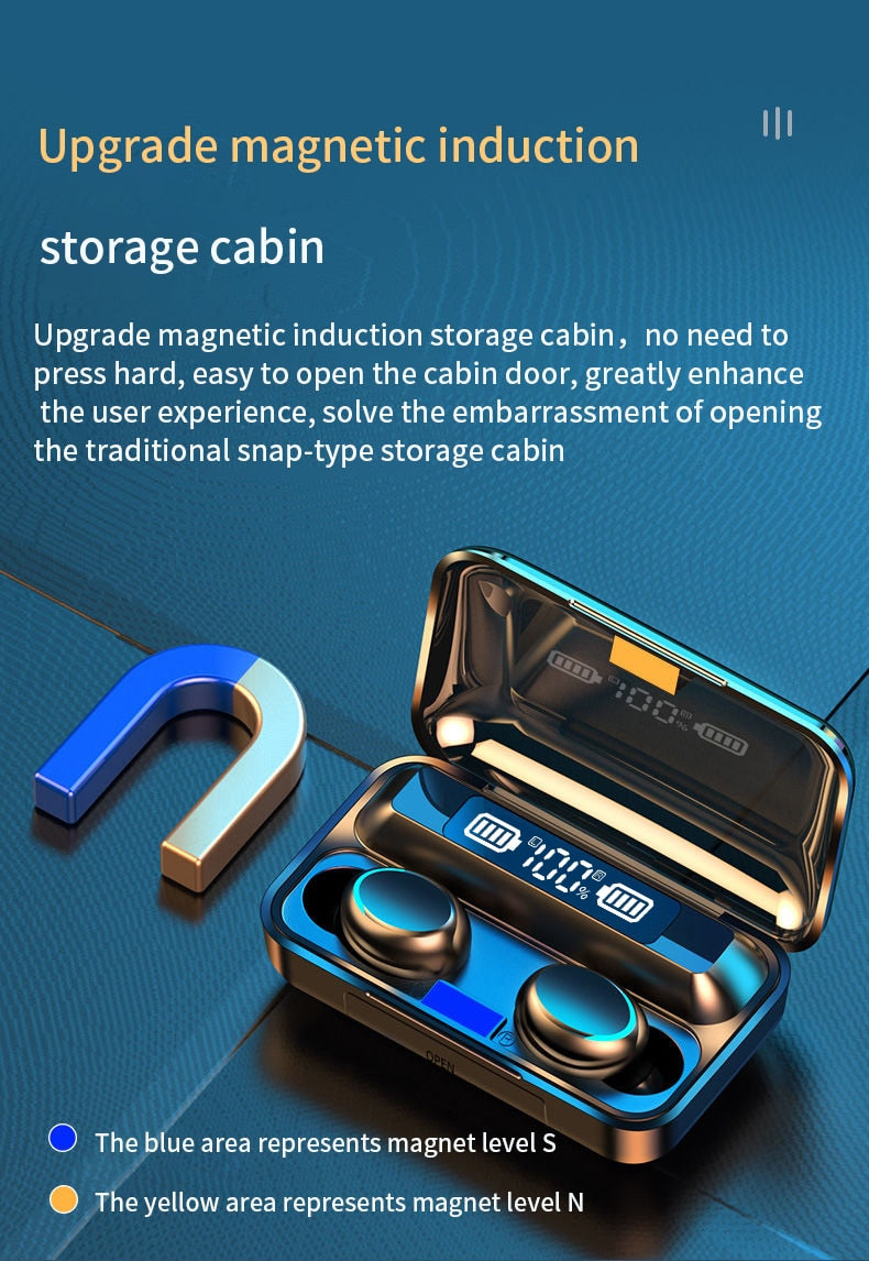 Fone BLUETOOTH TWS F9 TWScom Power Bank.