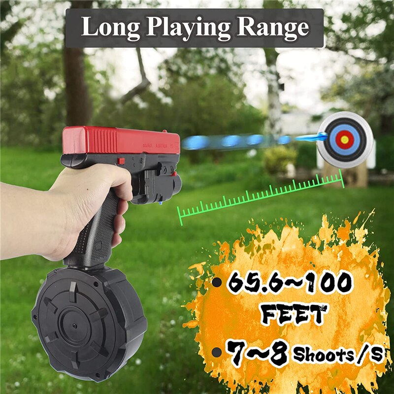 Electric gel gun for outdoor games