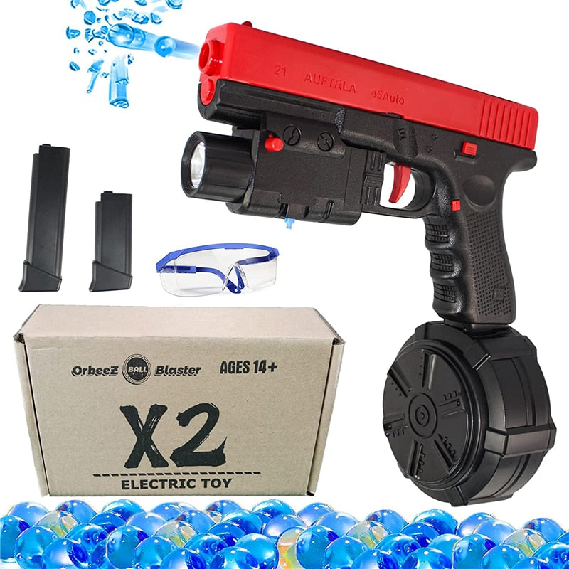 Electric gel gun for outdoor games