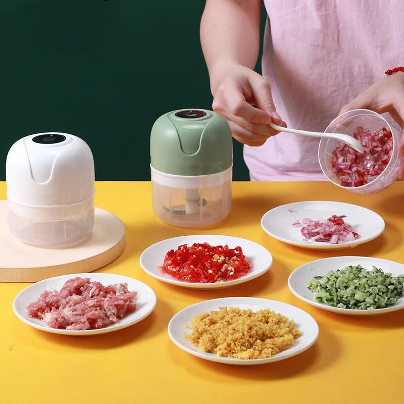 Mini Portable Multi-color Food Electric 250ML USB Processor With 3 Blades Stainless Steel Bivolt