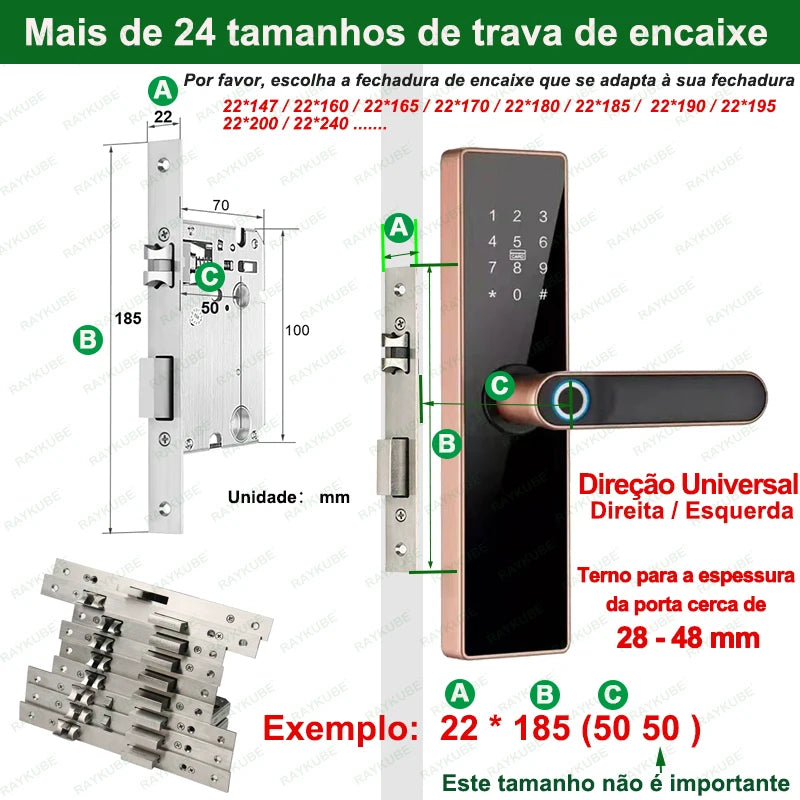 RAYKUBE H4 TTFechadura Eletrônica