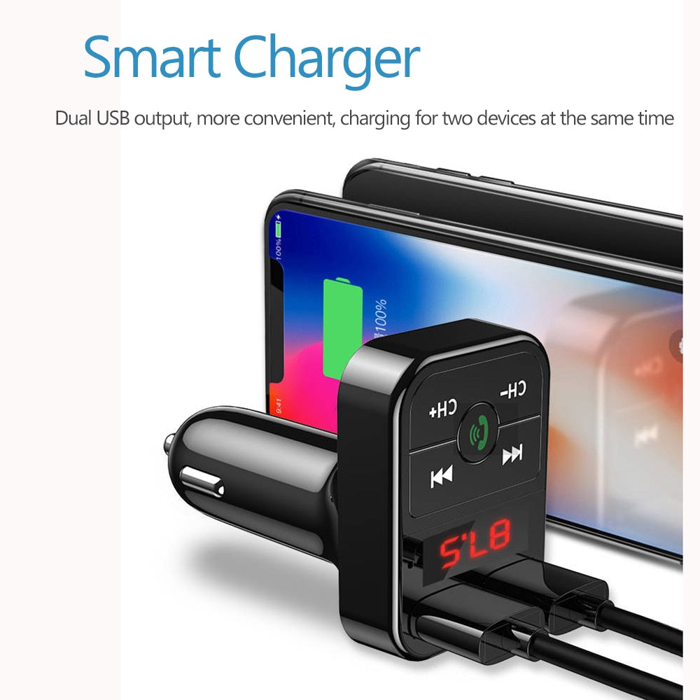 Car Bluetooth 5.0 FM Transmitter Wireless