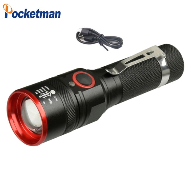 Lanterna Original recarregável USB 5200LM à prova d'água
