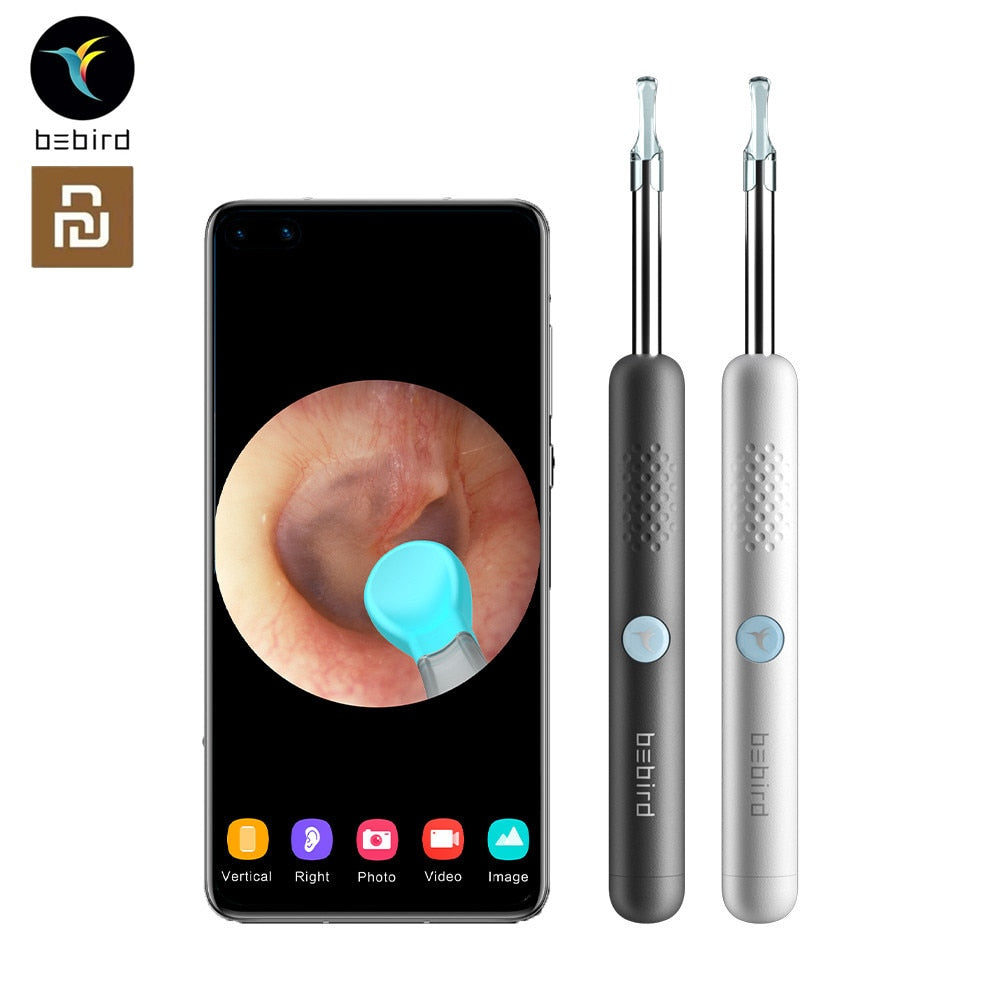 Bebird R1 Smart Visual Ear Sticks Endoscópio 300 W de alta precisão Earpick Mini câmera Otoscópio Cuidados com a saúde Limpador de ouvido