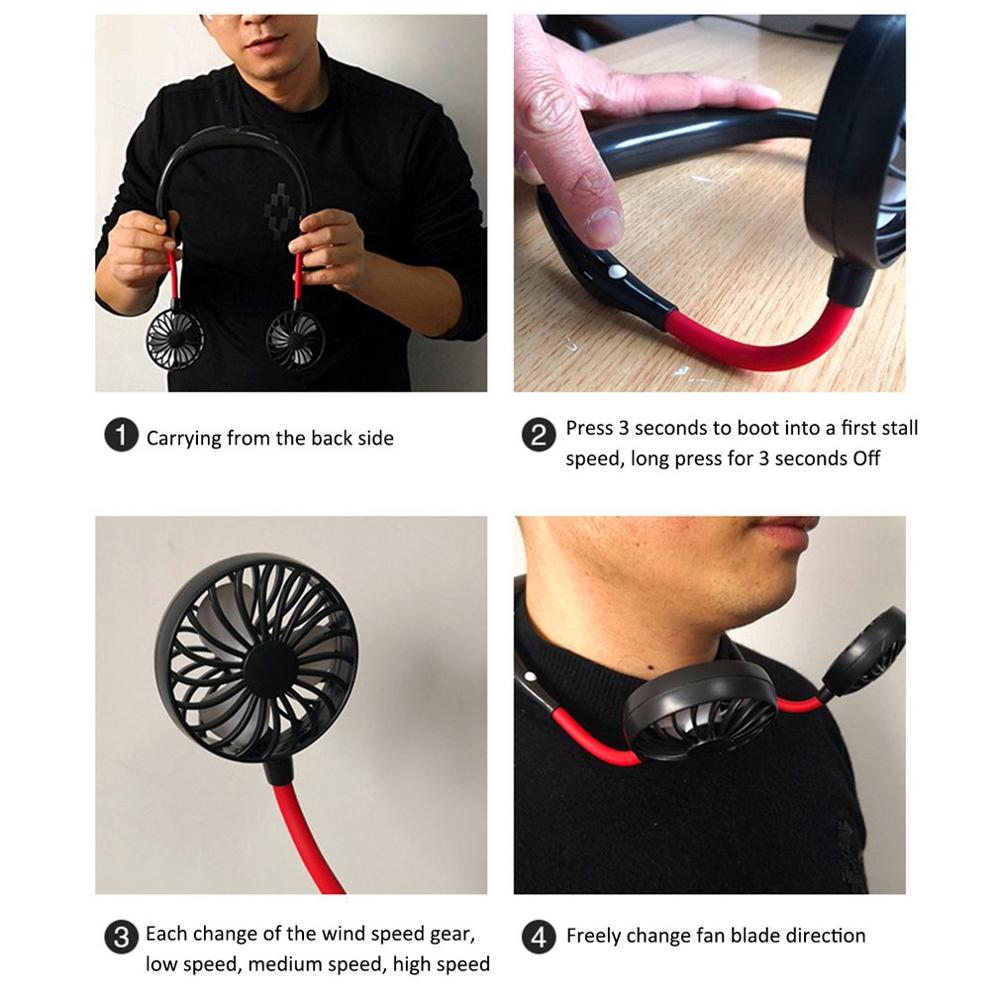 Ventilador de pescoço portátil