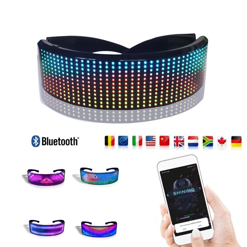 Óculos de LED brilhantes