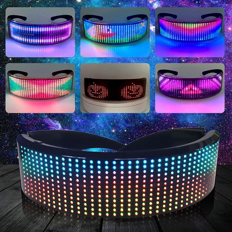 Óculos de LED brilhantes