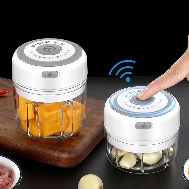 Espremedor de alho elétrico mini USB sem fio 100/250 ml