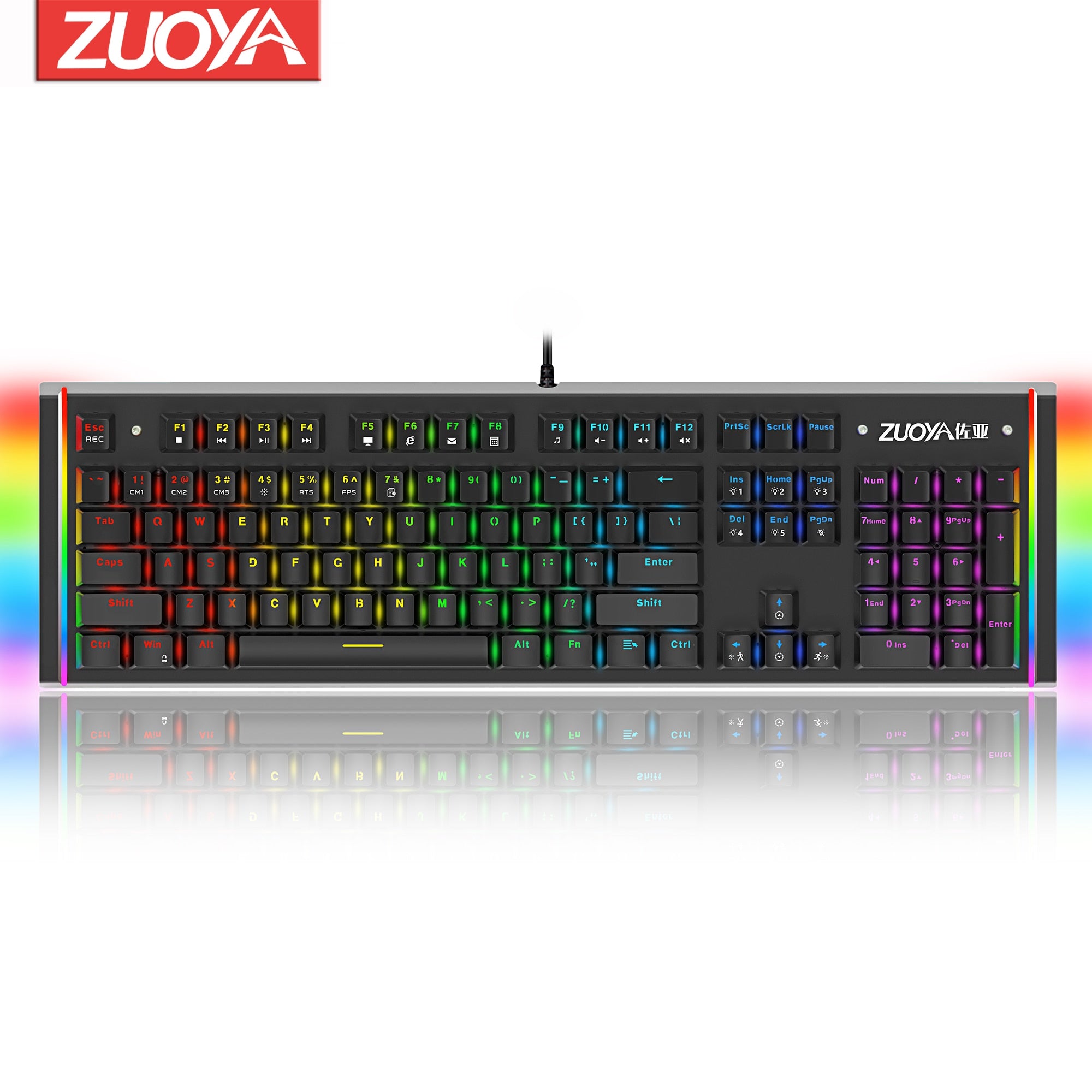 Teclado Mecânico para Jogos RGB Mix Retroiluminado com Fio