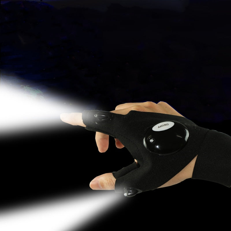 Gloves Night  - Luva sem Dedos Lanterna LED