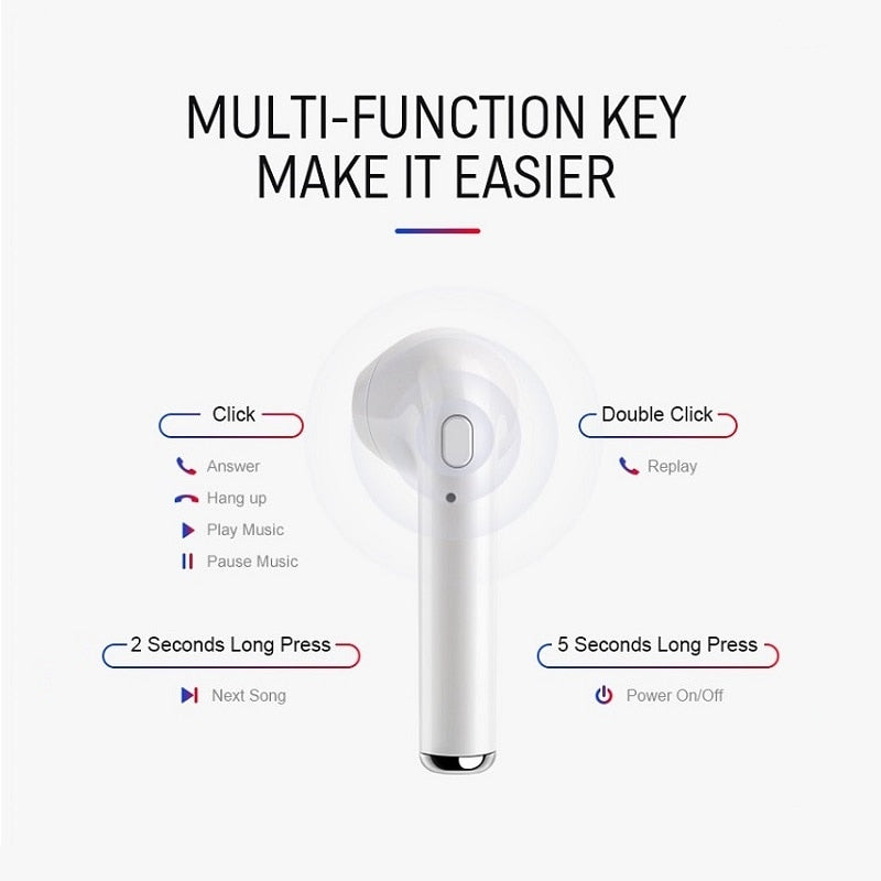 Fones de ouvido Bluetooth com microfone de carregamento