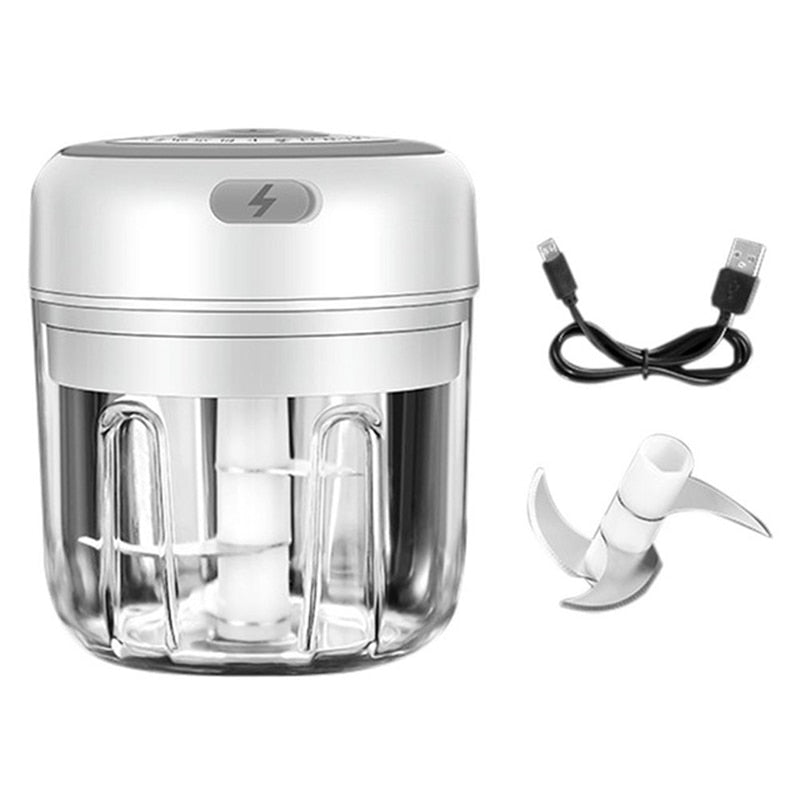 Espremedor de alho elétrico mini USB sem fio 100/250 ml