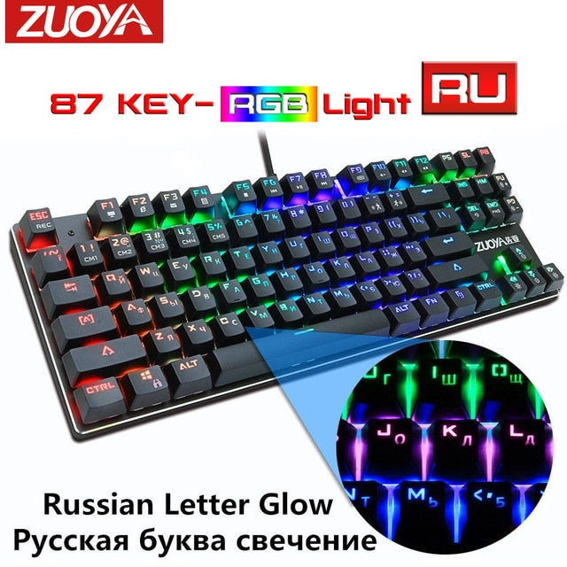 Teclado Mecânico para Jogos RGB Mix Retroiluminado com Fio