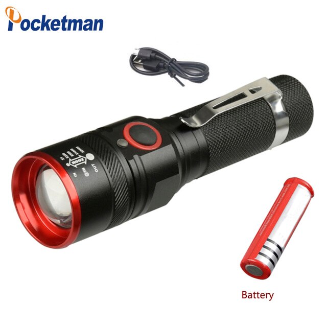 Lanterna Original recarregável USB 5200LM à prova d'água