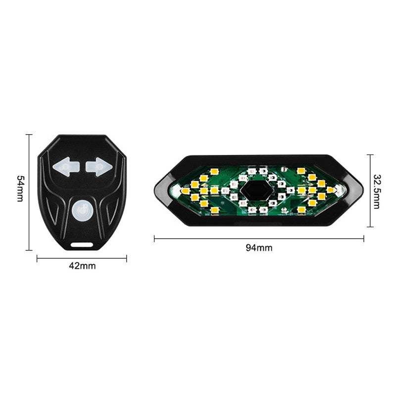 Luz traseira dos piscas de bicicleta com buzina