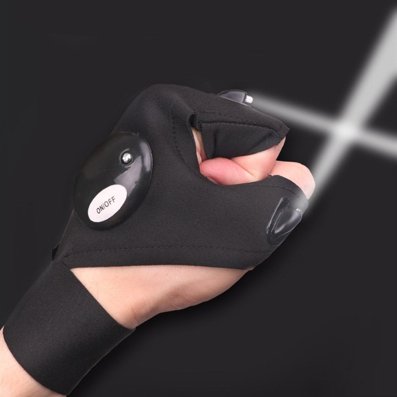 Gloves Night  - Luva sem Dedos Lanterna LED
