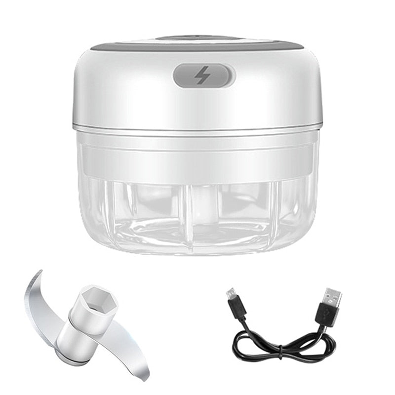 Espremedor de alho elétrico mini USB sem fio 100/250 ml
