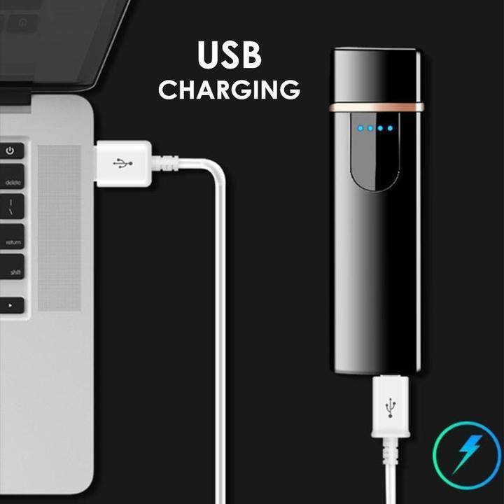 Isqueiro USB recarregável com sensor de toque ultrafino