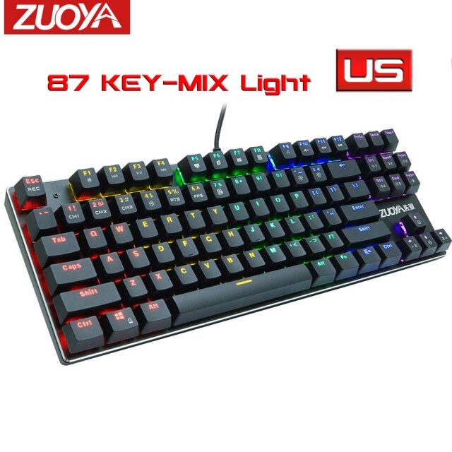 Teclado Mecânico para Jogos RGB Mix Retroiluminado com Fio