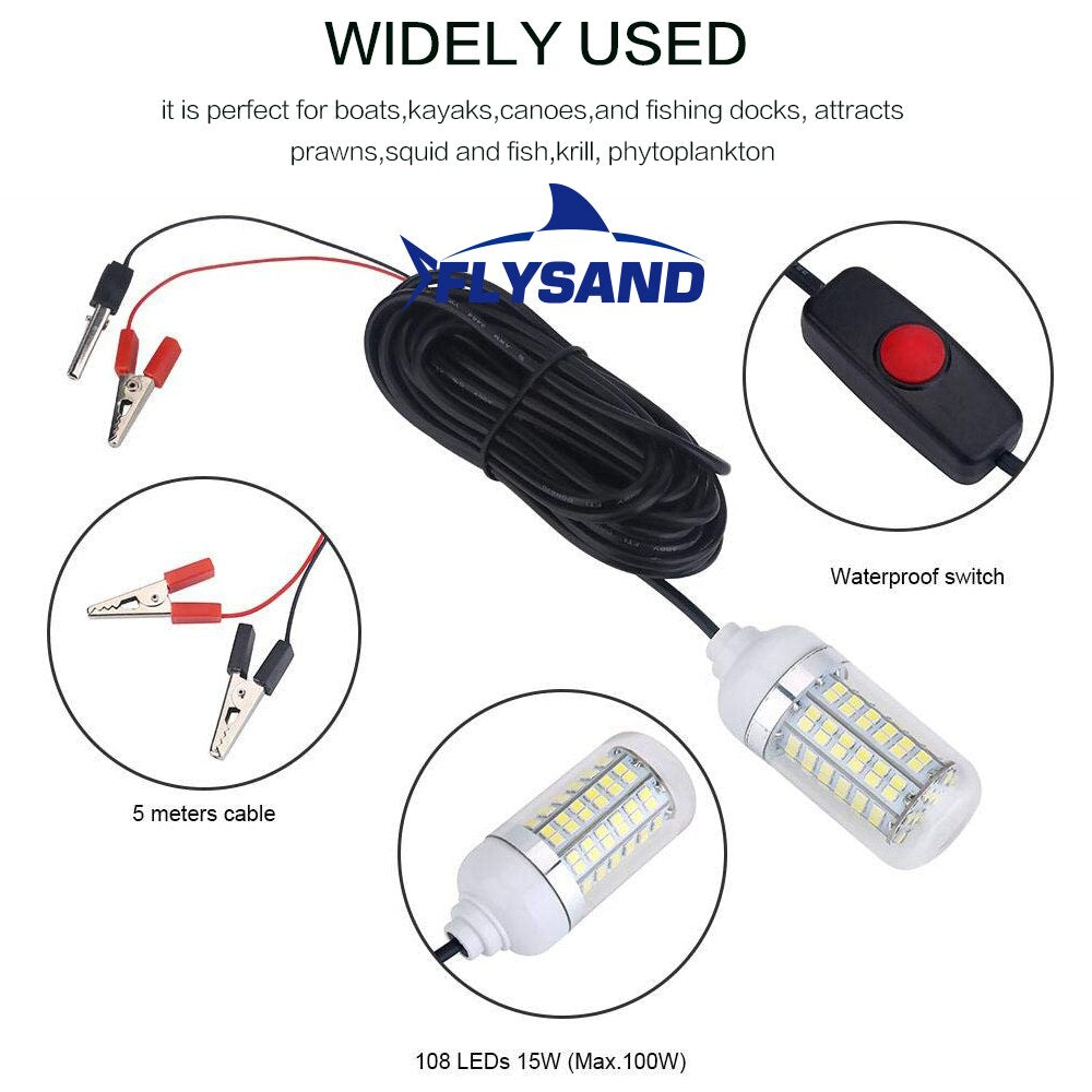 Luz ultrabrilhante para pesca subaquática
