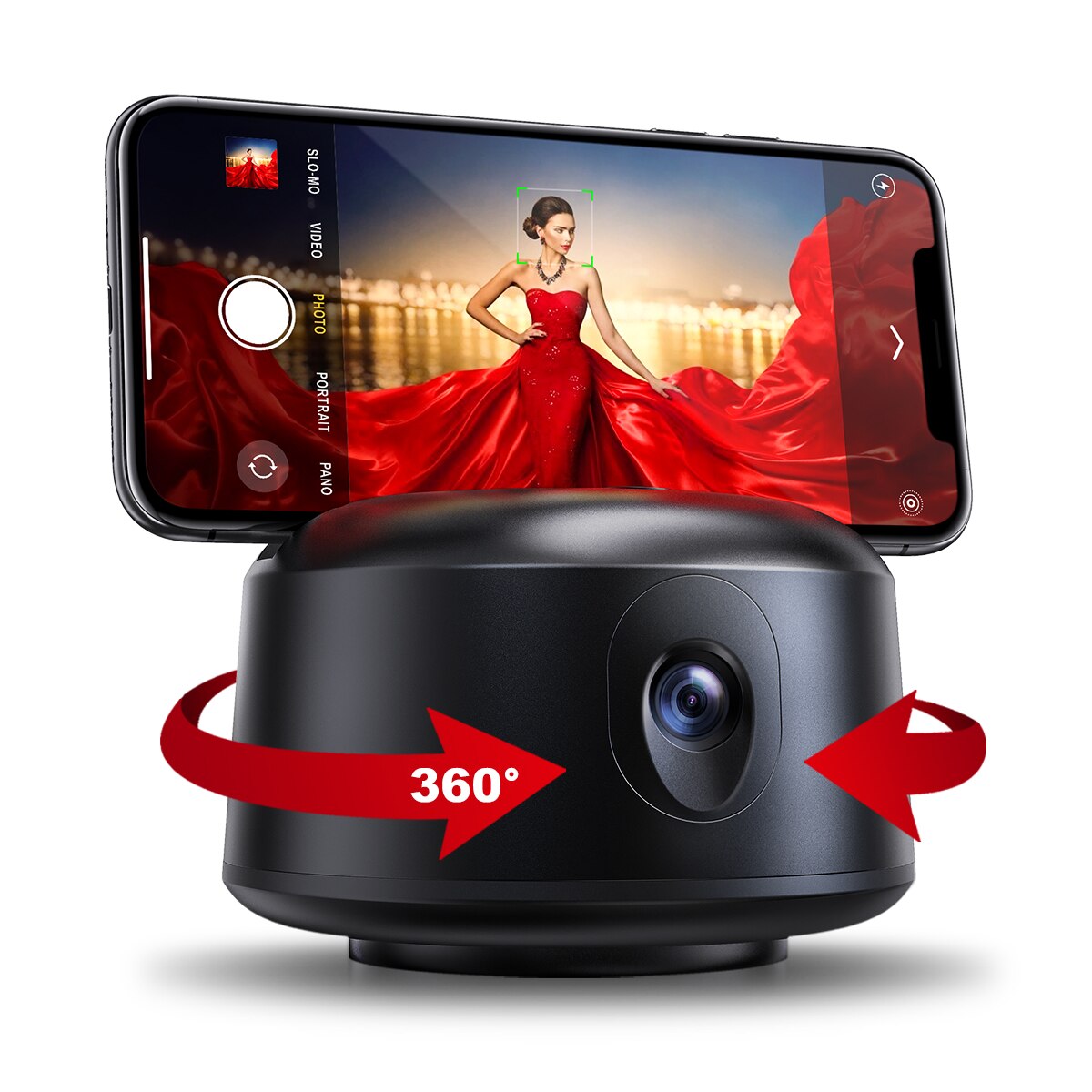 Montagem de câmera de rastreamento facial automático de 360 graus