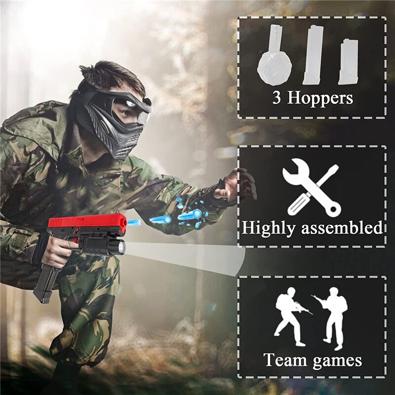Electric gel gun for outdoor games