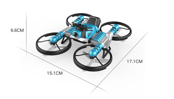Drone RC dobrável 2 em 1 para motocicleta