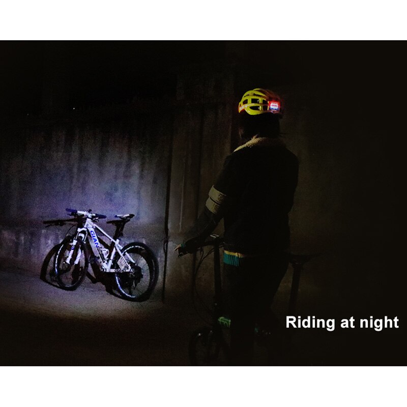 Luz de capacete de bicicleta USB à prova d'água
