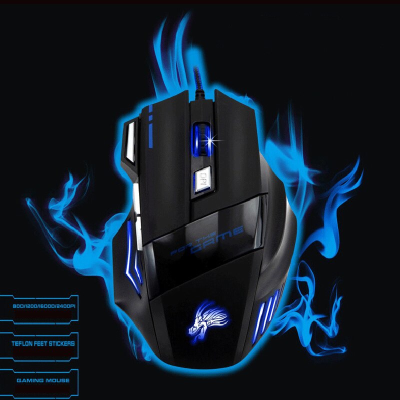 H7 Mouse com fio 7 botões