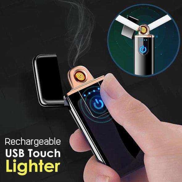 Isqueiro USB recarregável com sensor de toque ultrafino