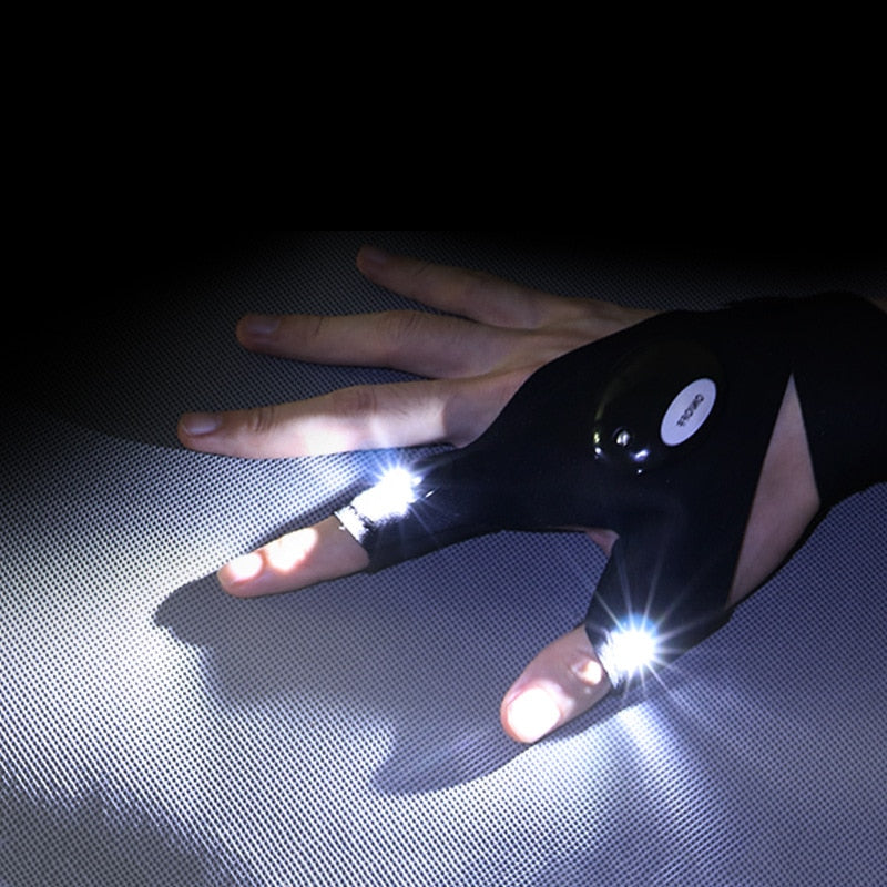 Gloves Night  - Luva sem Dedos Lanterna LED