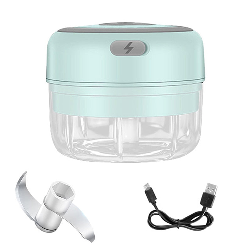 Espremedor de alho elétrico mini USB sem fio 100/250 ml