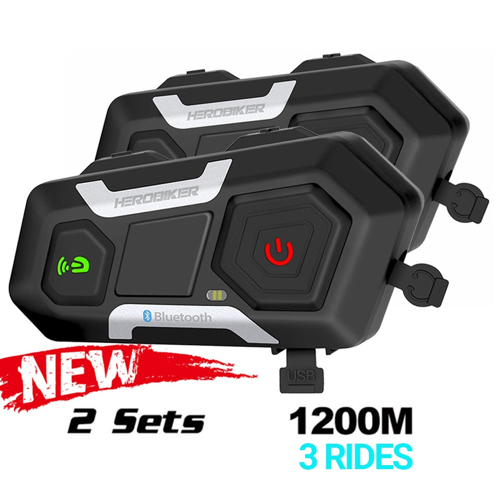 HEROBIKER Moto Interfone Capacete Headset Capacete