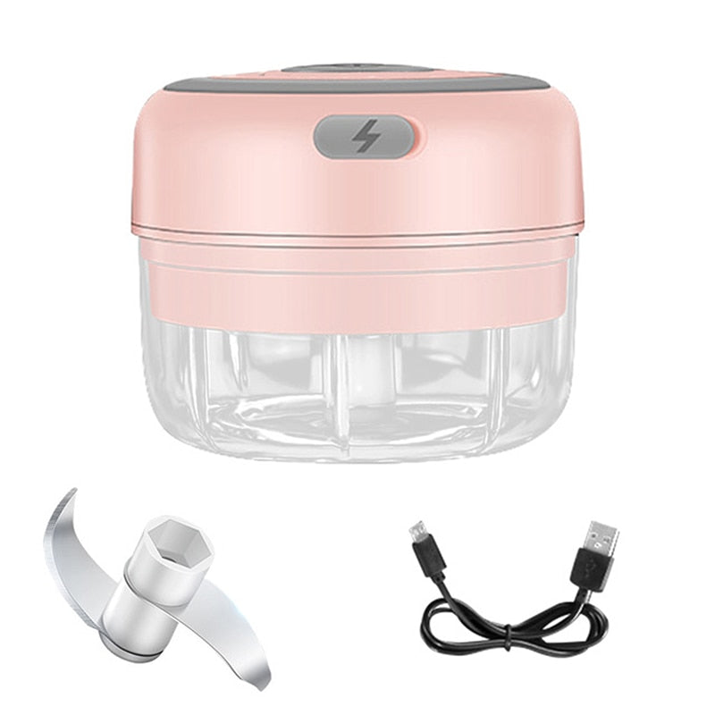 Espremedor de alho elétrico mini USB sem fio 100/250 ml