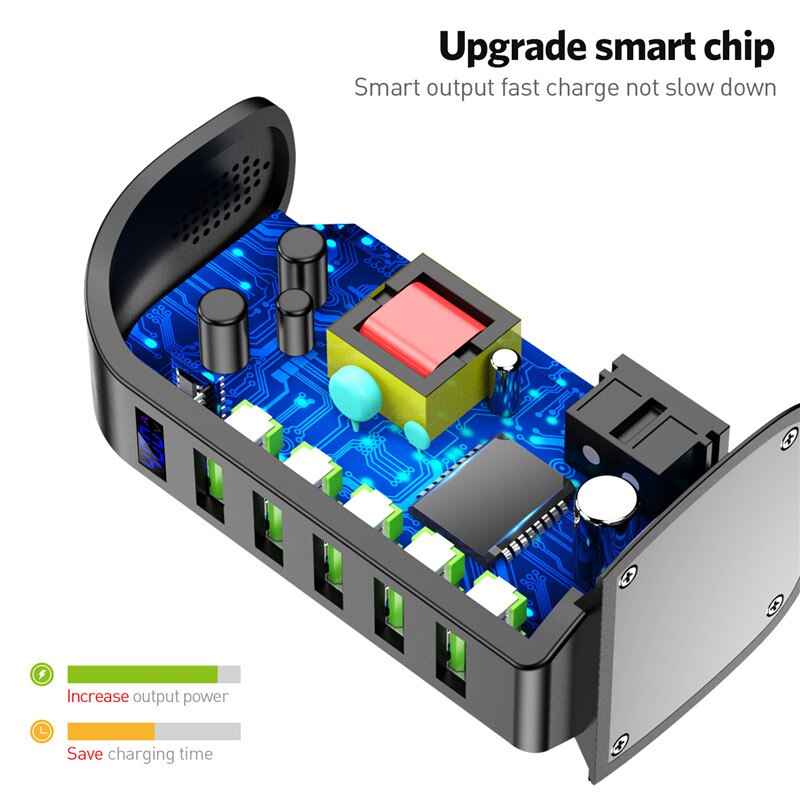 Carregador USB de 5 entradas