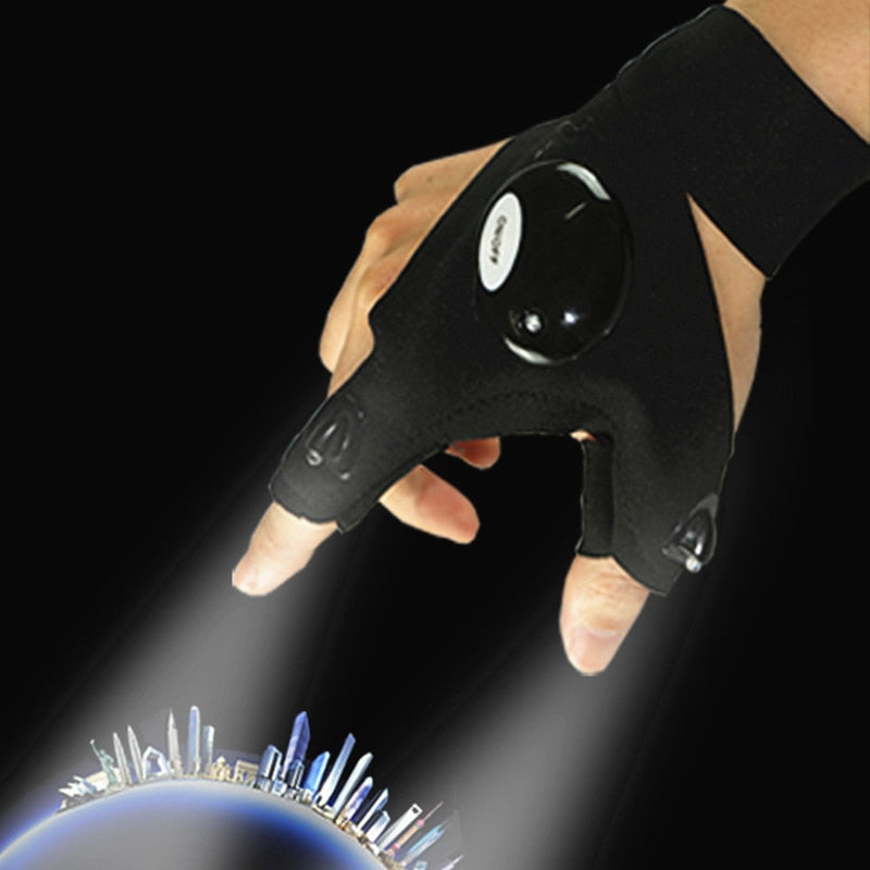 Gloves Night  - Luva sem Dedos Lanterna LED