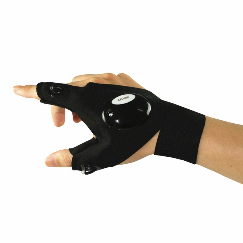 Gloves Night  - Luva sem Dedos Lanterna LED