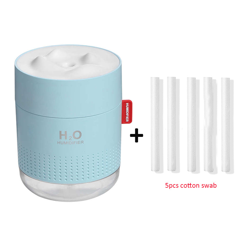 Umidificador Ultrassônico Portátil 500ML Snow Mountain H2O USB Difusor de Ar Aroma Com Lâmpada Noturna Romântica Umidificador Difusor