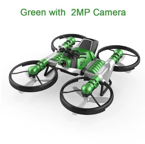 Drone RC dobrável 2 em 1 para motocicleta