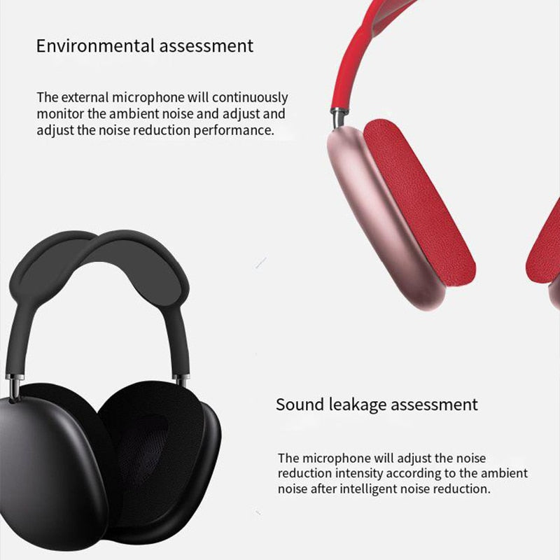 P9Max Bluetooth Headset Headset Wireless Works With Apple Air MAS Bluetooth Headphones