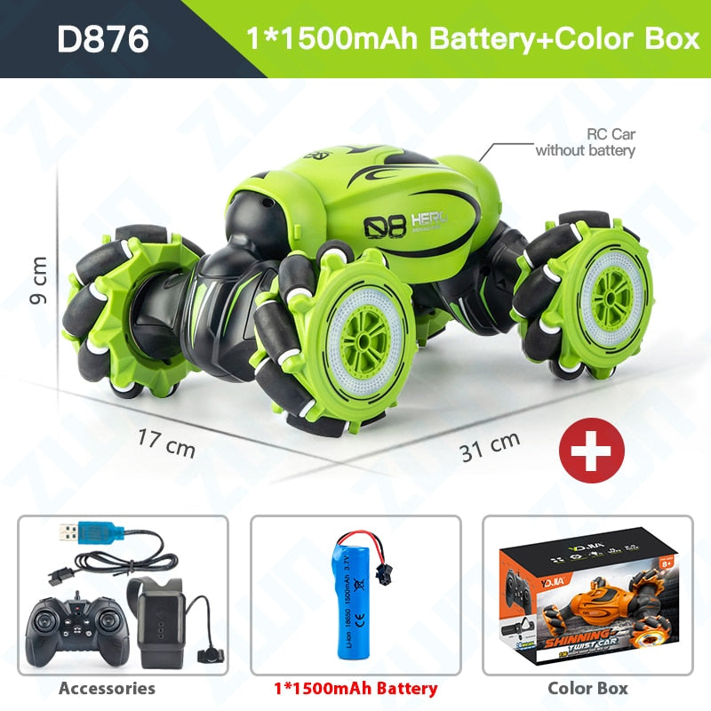 ZWN 1:12 / 1:16 4WD RC Car Radio Induction Gesture Music Light Stunt Controle Remoto Carro Off-Road Control Boys Brinquedos para Crianças