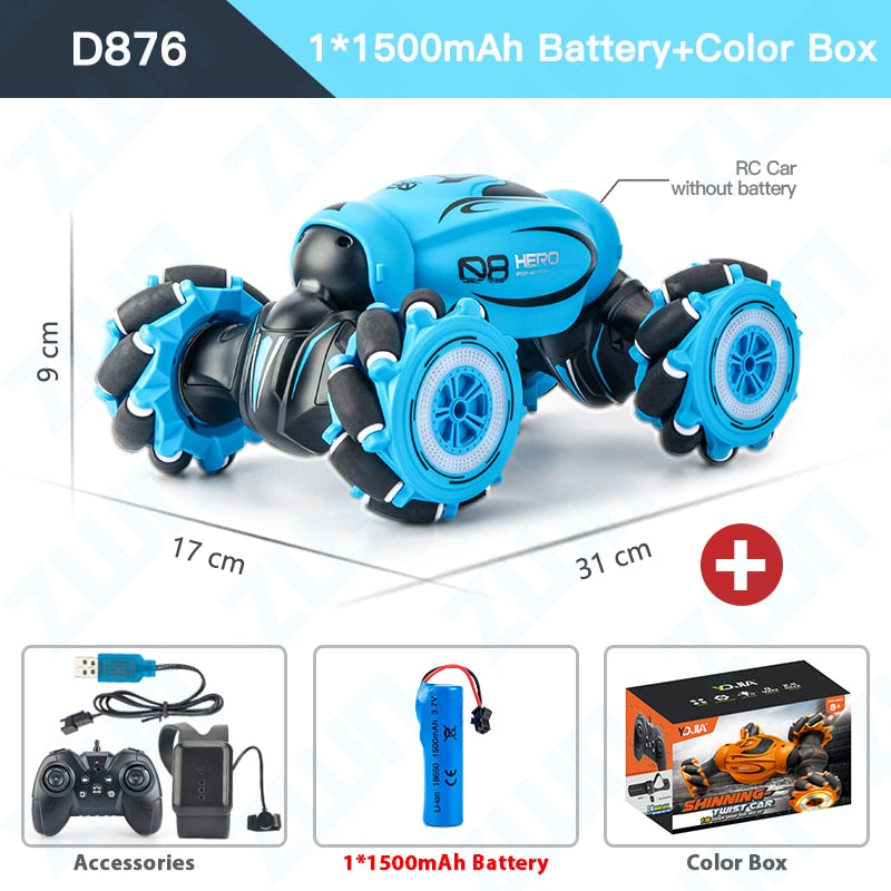 ZWN 1:12 / 1:16 4WD RC Car Radio Induction Gesture Music Light Stunt Controle Remoto Carro Off-Road Control Boys Brinquedos para Crianças