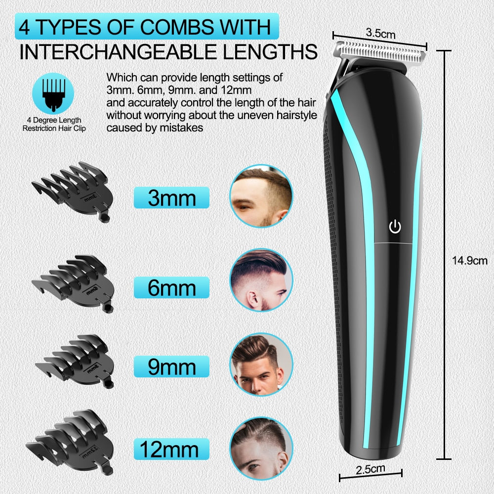 Aparador de cabelo elétrico YBLNTEK 3 em 1