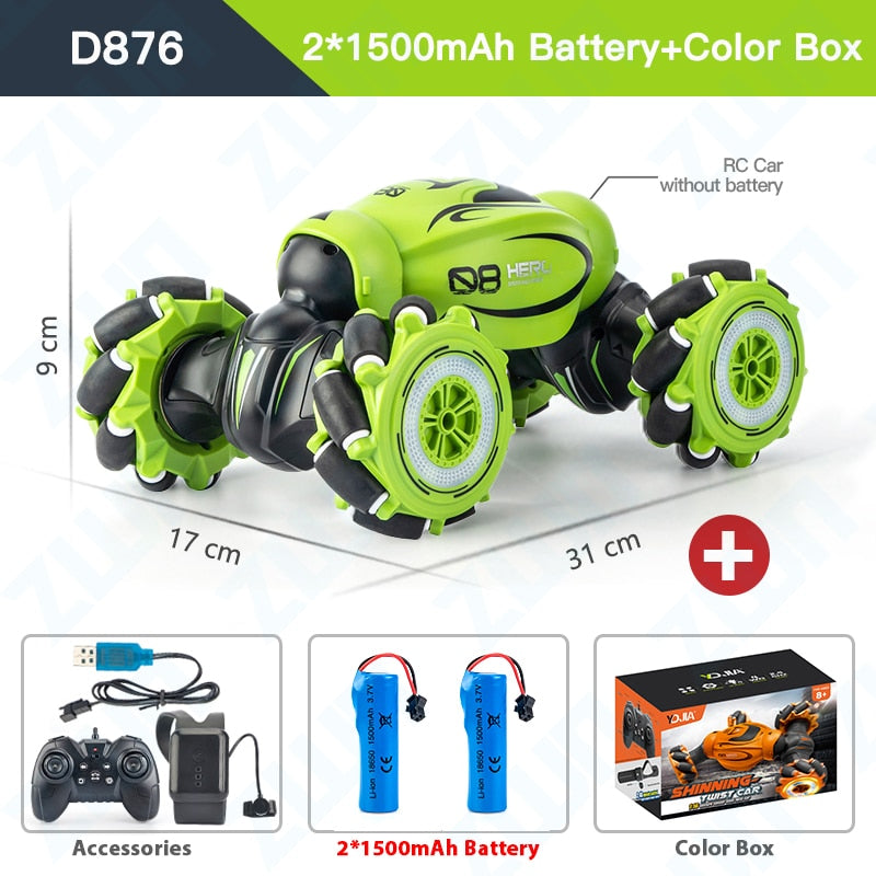 ZWN 1:12 / 1:16 4WD RC Car Radio Induction Gesture Music Light Stunt Controle Remoto Carro Off-Road Control Boys Brinquedos para Crianças