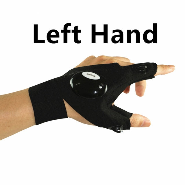 Gloves Night  - Luva sem Dedos Lanterna LED