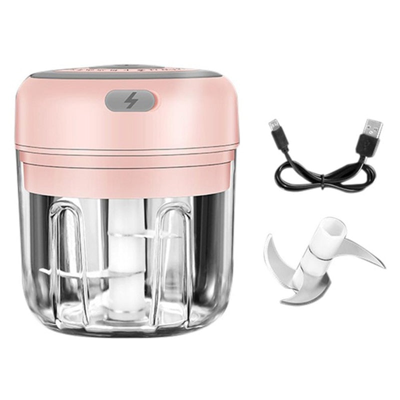 Espremedor de alho elétrico mini USB sem fio 100/250 ml